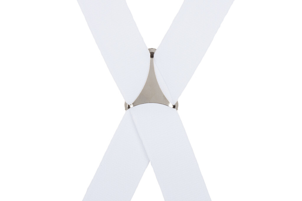 Mens White Heavy Duty Trouser Braces 4 Strong Clips UP TO 6O INCH 4XL