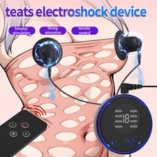 Female E-Stim Shock Nipple Pump Device Breast Cup Suction Stimulation Enlarger