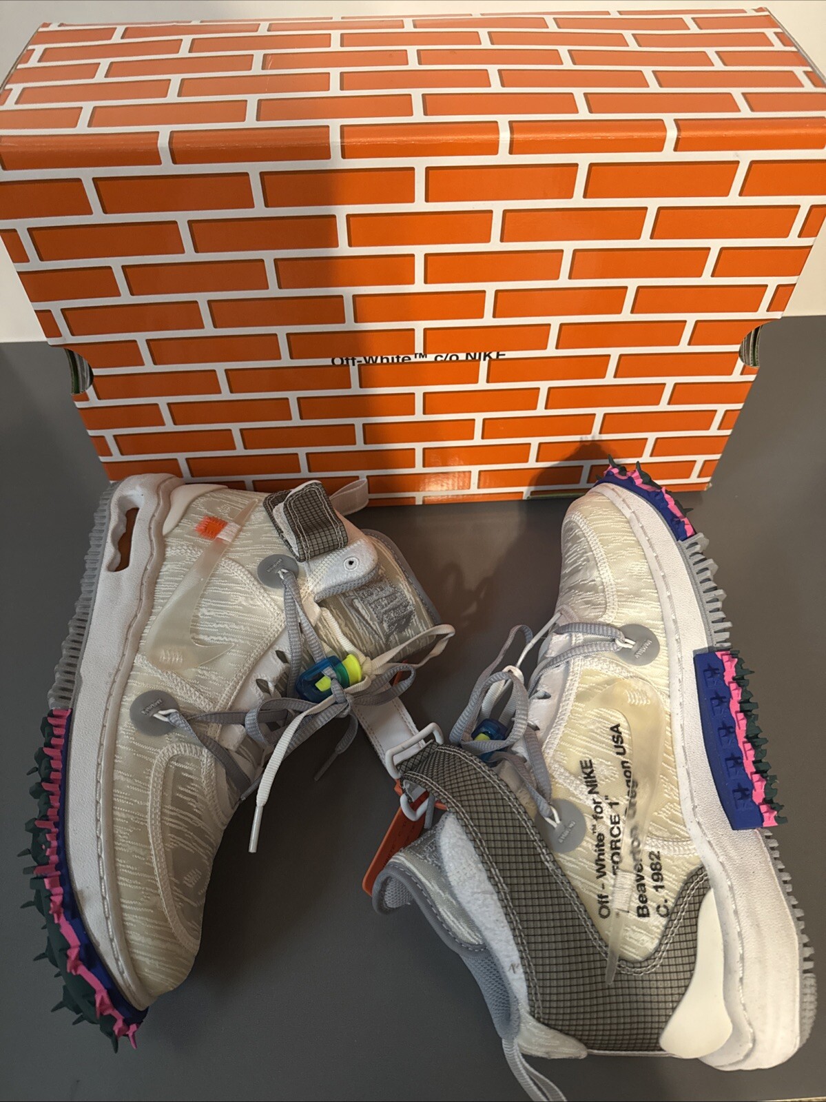 OFF WHITE X NIKE Taglia 7 5 Nike Air Force 1 x Off White Bianco 2022