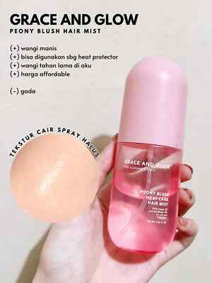 2 pcs Grace and Glow Peony Blush Hair Mist Silk and Heat Care 100ml Argan Oil