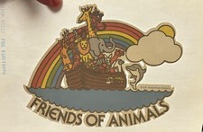 Original Vintage 1974 Friends Of Animals Iron On Transfer
