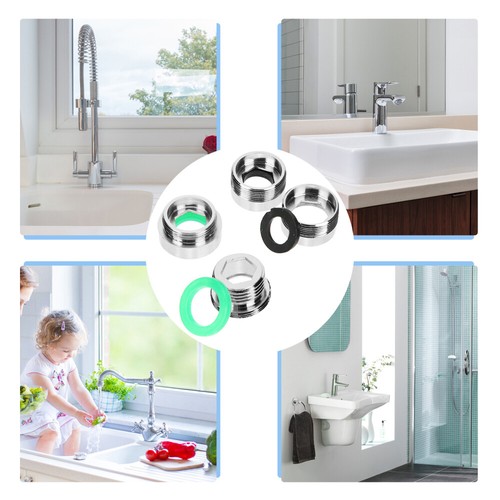 4 Pcs Faucet Adapter Kit Sink Water Filter Tap Attachment Swivel Garden Hose to - Afbeelding 5 van 10