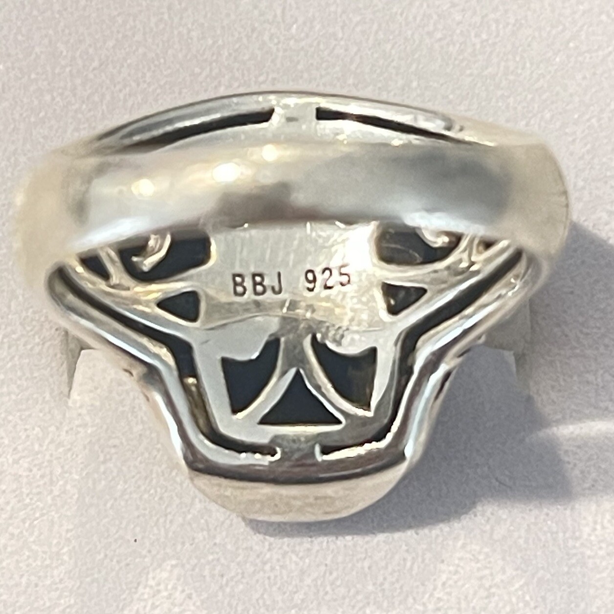 Sterling silver Solid .925 artisan skull ring wit… - image 8