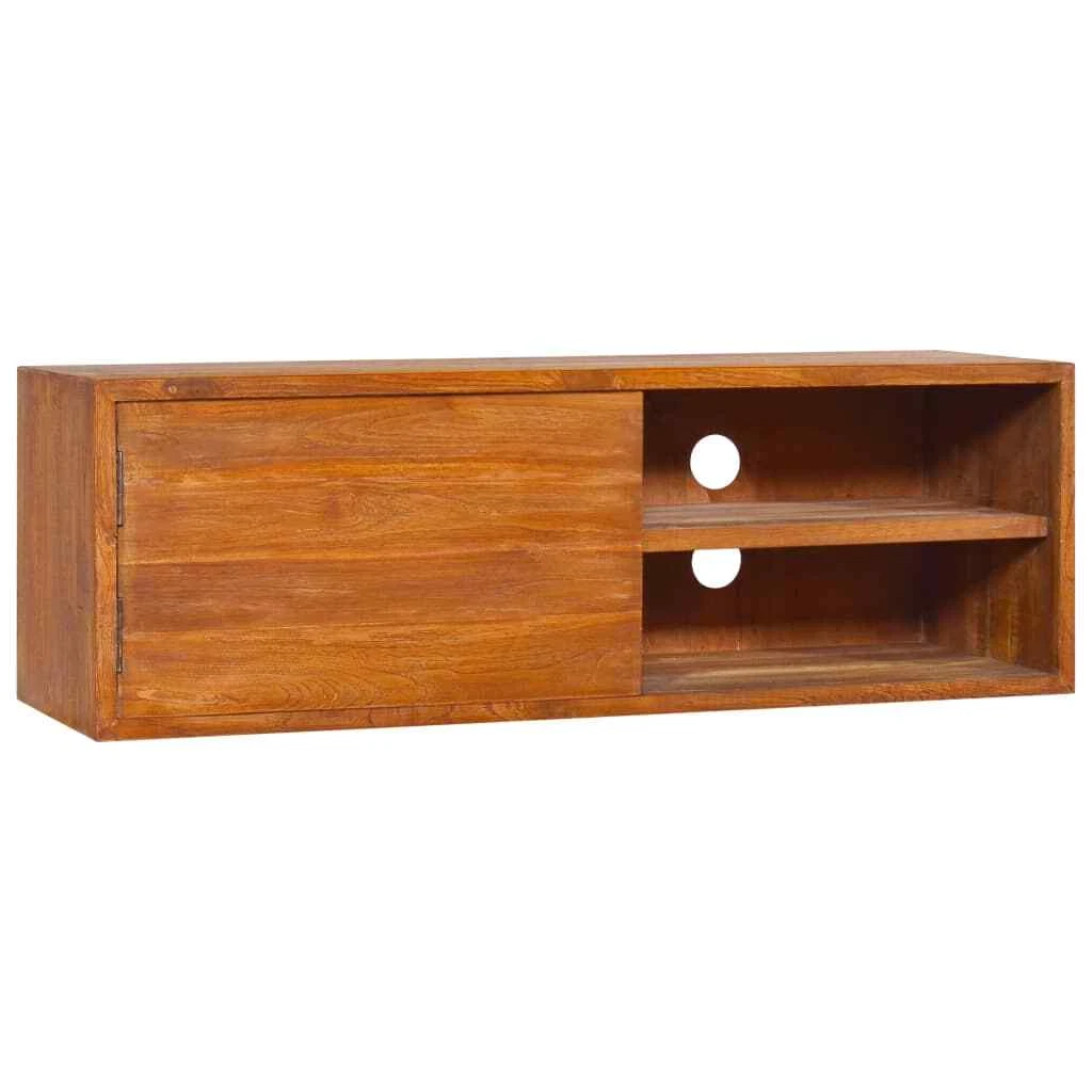 Wall mounted TV Cabinet 90x30x30 cm Teak Wood SLS New eBay
