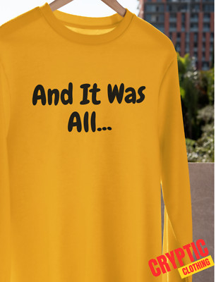 And It Was All Yellow T SHIRT S-3XL Funny Band Music Lyrics Quote Joke GIFT TEE