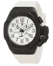 Swiss Legend 10541-BB-02-WHT Men Trimix Diver Chronograph Watch Black New in Box