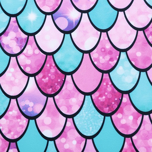 Kids Girls Swimmsuits Fish Scales Print Swimwear Tiered Skirt Bodysuit Mermaid - Picture 24 of 43