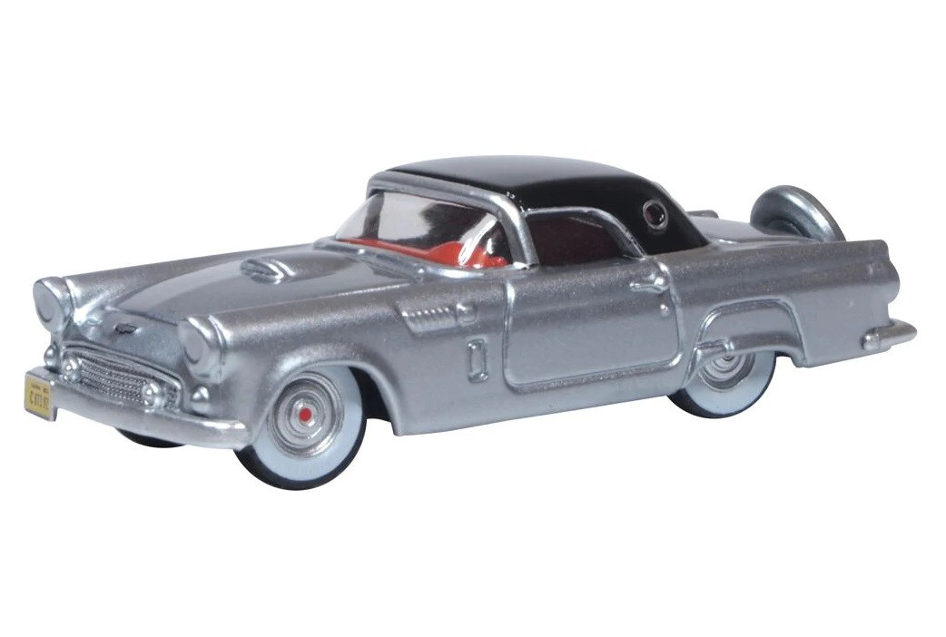 OXFORD 1/87 FORD THUNDERBIRD 1956 THUNDERBIRD GRAY METALLIC & BLACK 87TH56007