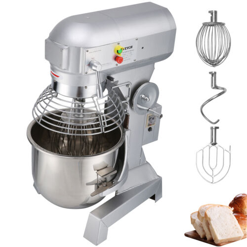 VEVOR Commercial Food Mixer Dough Food Mixer 10Qt 3 Speeds Pizza Bakery 450W - Picture 1 of 12