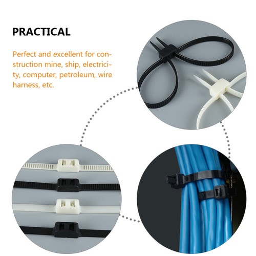 6pcs Heavy Duty Office Locking Wire Ties Mounting Cable Ties - Afbeelding 8 van 10