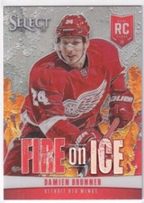 2013-14 Panini Select Damien Brunner Fire on Ice Prizm RC #02/25