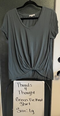 Threads 4 Thought Green Tie Knot Shirt Sz Lg