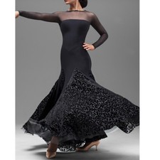 Latin Ballroom Competitio n Dance Dress Modern Waltz Tango Standard Dress Y018