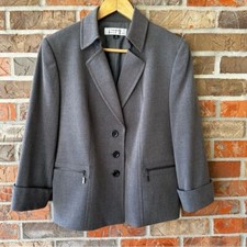 Tahari Arthur S. Levine Professional Jacket/Coat Button Closure Pockets Sz 12