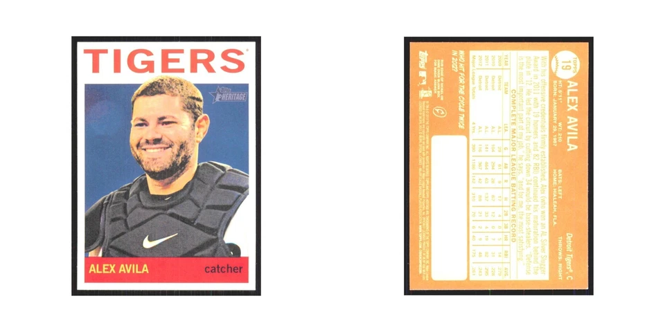 2013 Topps Heritage Alex Avila Tigers #19 - Image 3 of 3