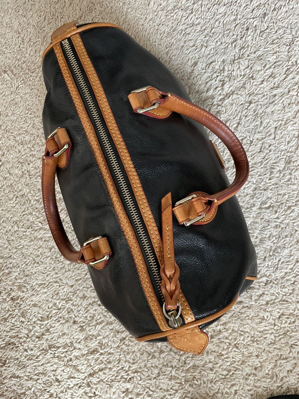 AUTHENTIC Dooney and Bourke Leather Black/Tan Doc… - image 3