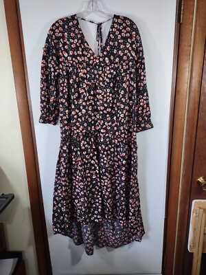 Womens Fall Dress- Who What Wear Long Sleeve Black Prairie Midi Dress, XS, 5139 | eBay Womens Fall Dress- Who What Wear Long Sleeve Black Prairie Midi Dress, XS, 5139 | eBay