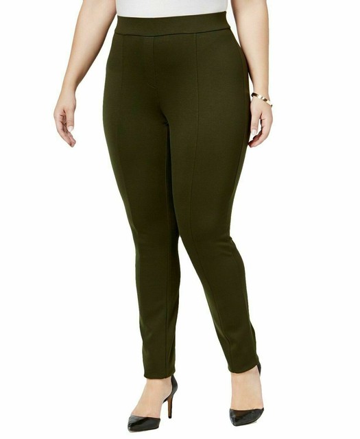 Style\u0026co. Women's Plus 24w Olive Green 