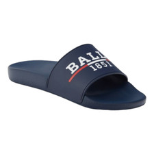 Bally Samuel Men's 6238703 Ink Rubber Pool Slide Sandals MSRP 185 NEW