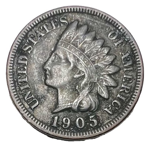 1905 Indian Head Cent Mint Error Major Die Break Genuine BN ICG