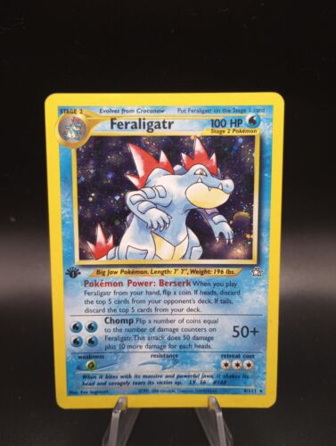 Pokémon 1st Edition Neo Genesis Feraligatr 4/111 Holo Rare LP - Picture 1 of 6