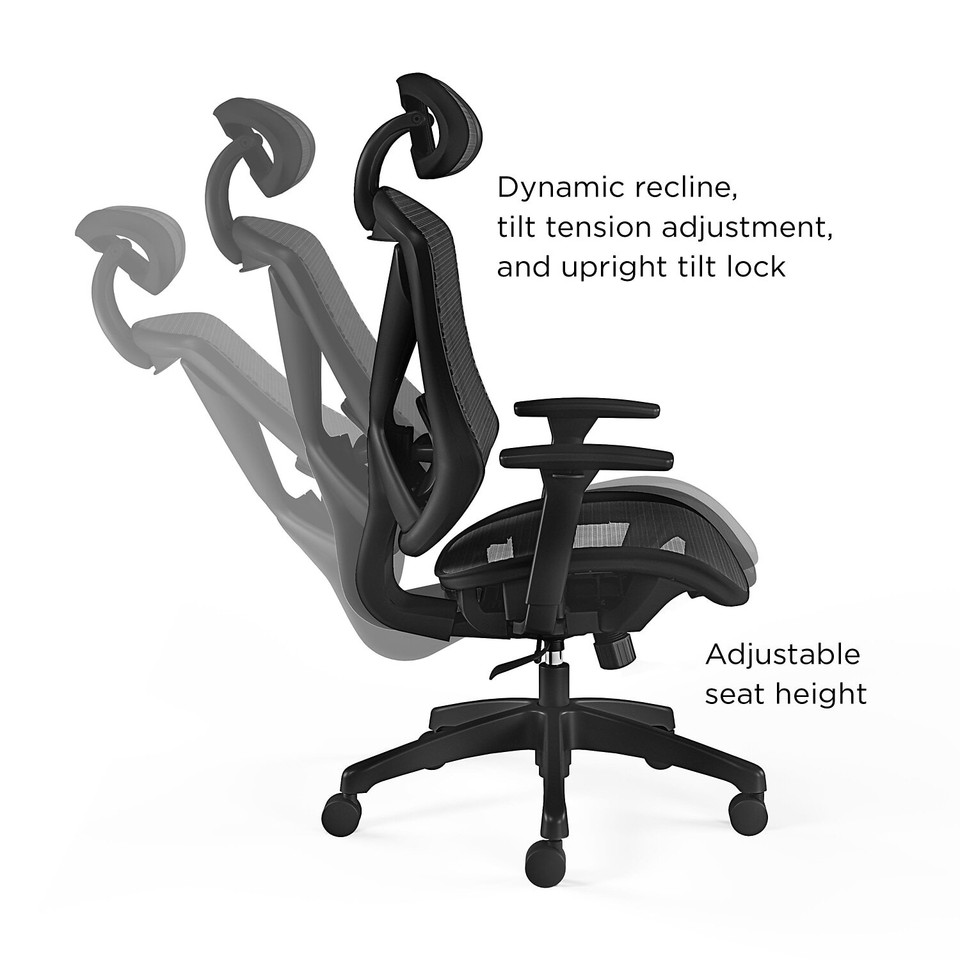 Union & Scale FlexFit Dexley Mesh Task Chair Black 2/Pack UN56946VCCVS