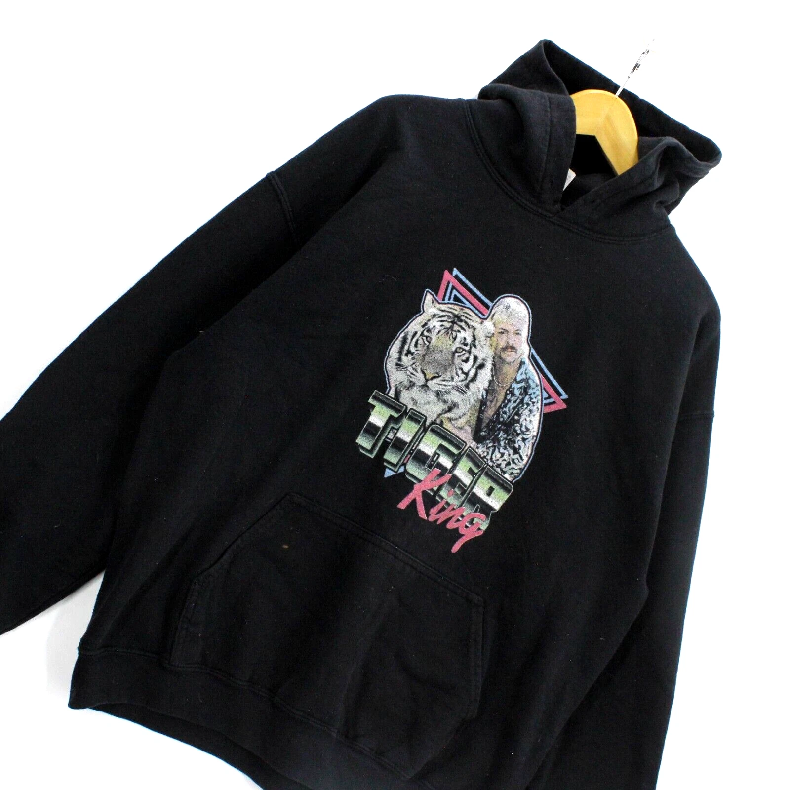 VETEMENTS Pullover vintage Gildan uomo nero Joe Exotic Tiger King pullover felpa con cappuccio taglia L