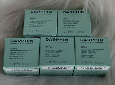 5 x Darphin Intral Soothing Cream 0.17oz/5ml x 5 = 0.85oz/25ml NIB Mini Size