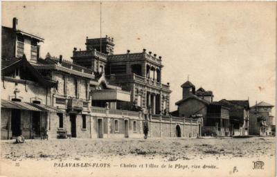 Old postcard Palavas-les-FLOTS Chalets and Villas of the Beach Right Bank (686757)