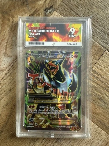 M Houndoom EX Full Art Holo Card 154/162 Ace 9