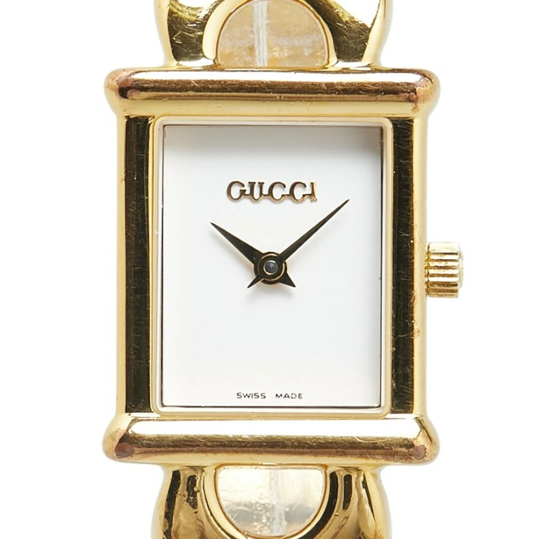 Montre Gucci Change Ceinture 1800L Quartz Cadran Blanc Plaqué Femme GUCCI [1 02