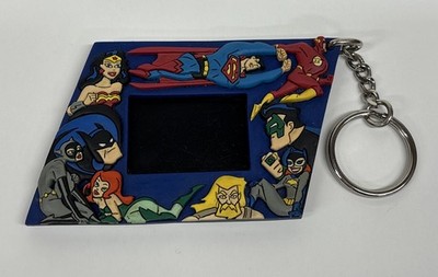 1999 DC Comics Warner Bros 3D Keychain Picture Frame Batman Superman