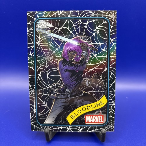 2025 Topps Chrome Marvel Spider Web Refractor /399 Bloodline #9