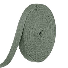 Cotton Webbing 0.8 Inch 11 Yard Polyester Cotton Webbing Strap, Grey