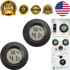 2-Pack Mini Digital Hygrometer Thermometer for Home, Garden, and Reptiles