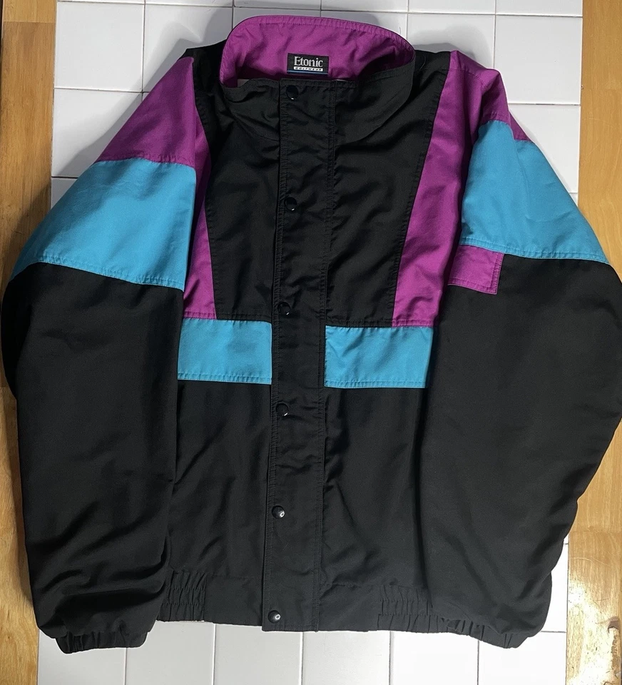 Vintage Etonic Golfwear Gore Tex Women’s XL Color Block Track Suit 90s - Image 2 of 4