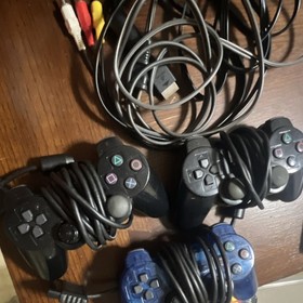 Sony PlayStation 2 Console, Controllers, Cables, & Game Lot