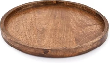 Round Wooden Decorative Candle Holder Tray for Coffee Table Centerpieces Modern