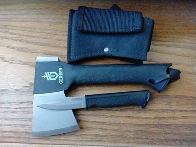 Gerber Gator Pack  Hatchet & Knife Combo  S.S. Blades & Sheath                 