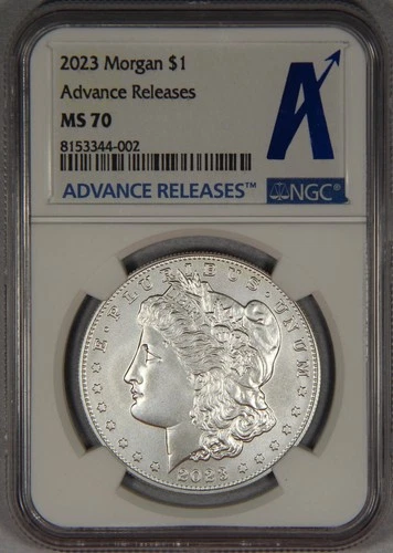 2023 Morgan Silver Dollar NGC MS70 Advance Releases $1