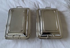 Pair Antique Silver Plated Entree Dishes by Harrison Brothers & Howson 1884-1915