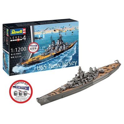 Revell 75183 Starter Kit Battleship Us New Jersey NEW in OVP