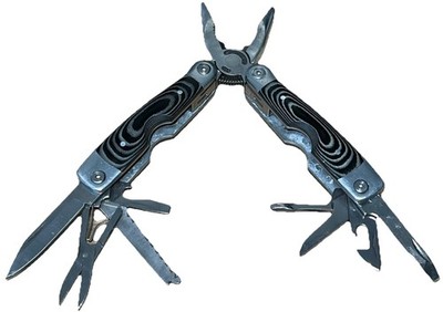 Grand Way Multi-Tool 9-Function Stainless Steel #2CR Black Swirl 6 