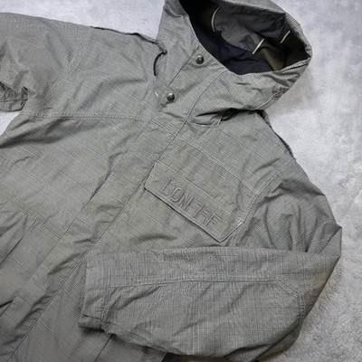 Bonfire Baker graue Snowboardjacke Herren Größe Small grau mit Kapuze S
