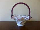Fenton hand painted Basket, Signed S. Bryan #2096 circa 1993
