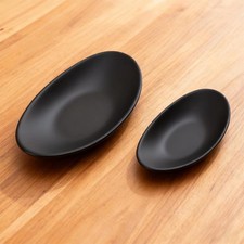 2Pack Black Key Bowl & Trinket Dish Set, Matte Home Decor Accessories, 