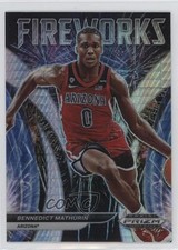 2022-23 Panini Prizm Draft Picks Fireworks Hyper Bennedict Mathurin #FW-BM 12po