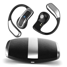 AI OWS Translator Earbuds,Language Translator Earphone 144 Languages, Black