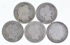 Better Lot 5 1893 1899 1910-D 1908-D 1908-D Barber Dime 0.50 Face *178