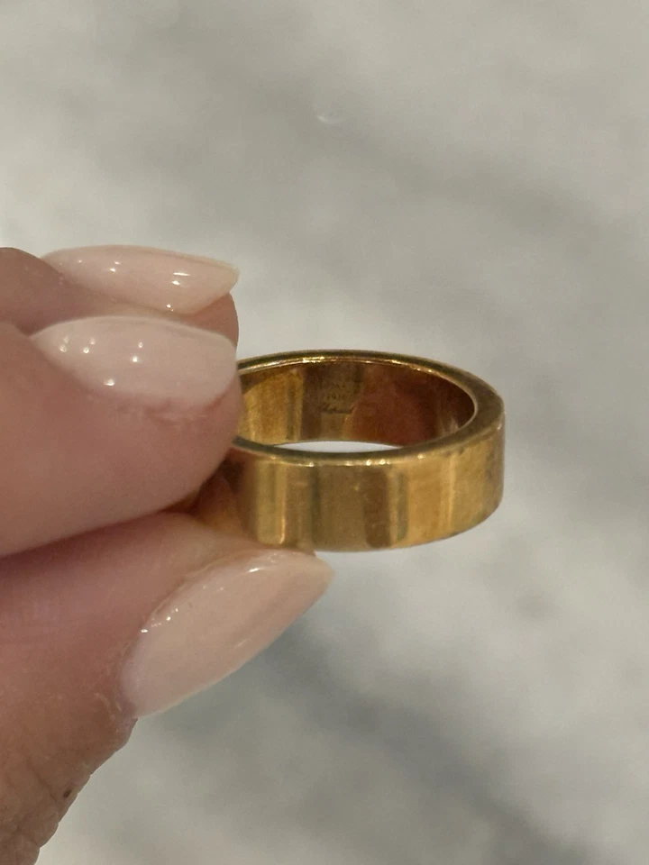 Chopard Happy Diamond 18k Yellow Gold Diamond Heart Bezel Ring size US 6 - Image 2 of 4